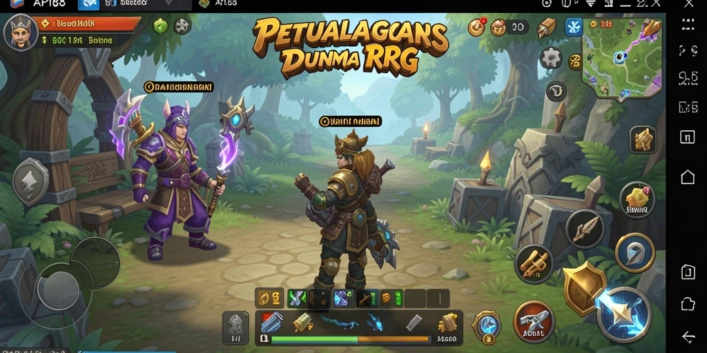 Tampilkan gameplay seru API88 dengan karakter berpetualang.