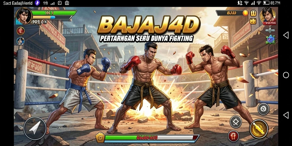 Screenshot gameplay BAJAJ4D menampilkan pertarungan seru antar karakter.