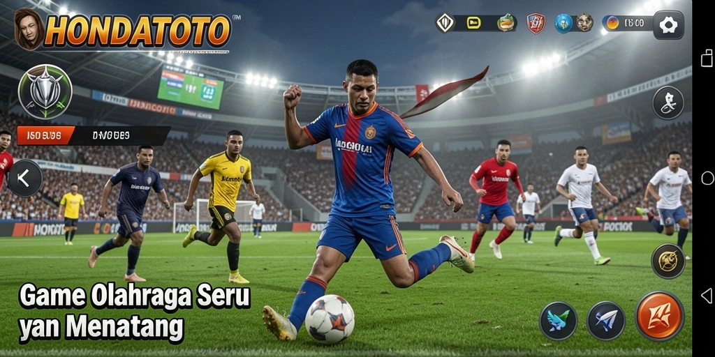Screenshot HONDATOTO menampilkan gameplay olahraga yang seru dan kompetitif.