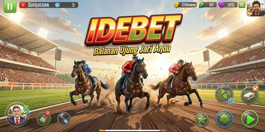 Screenshot idebet menampilkan aksi balapan yang mendebarkan dan mobil berkualitas.