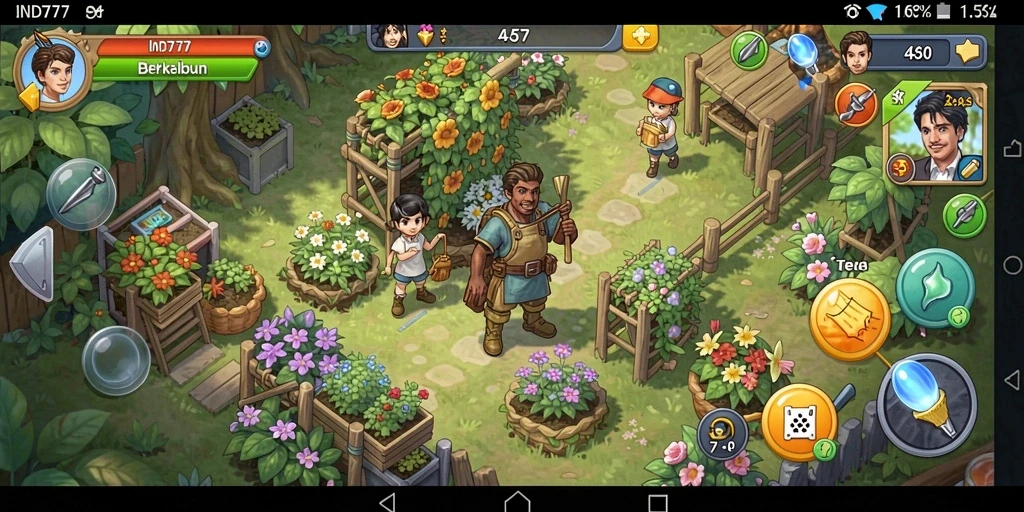 Tampilan gameplay IND777 yang menarik dan penuh warna.