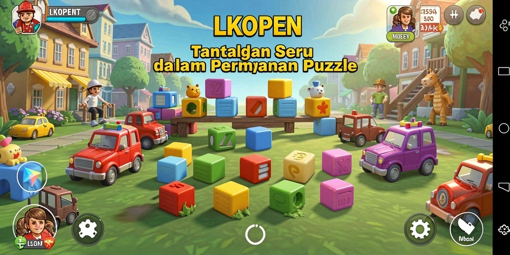 Screenshot LKOPEN menampilkan gameplay Puzzle yang menantang dan interaktif.