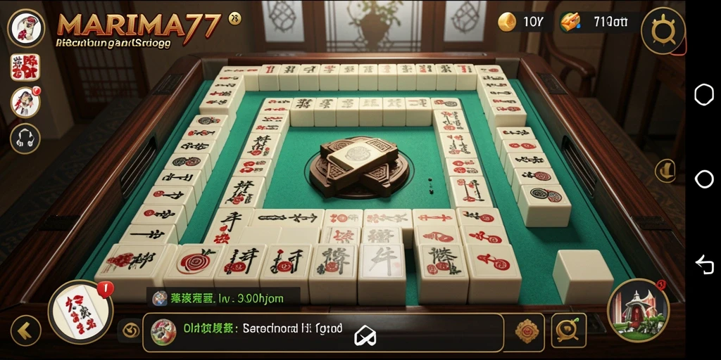 Tampilan menarik gameplay Mahjong di MARIMA77.