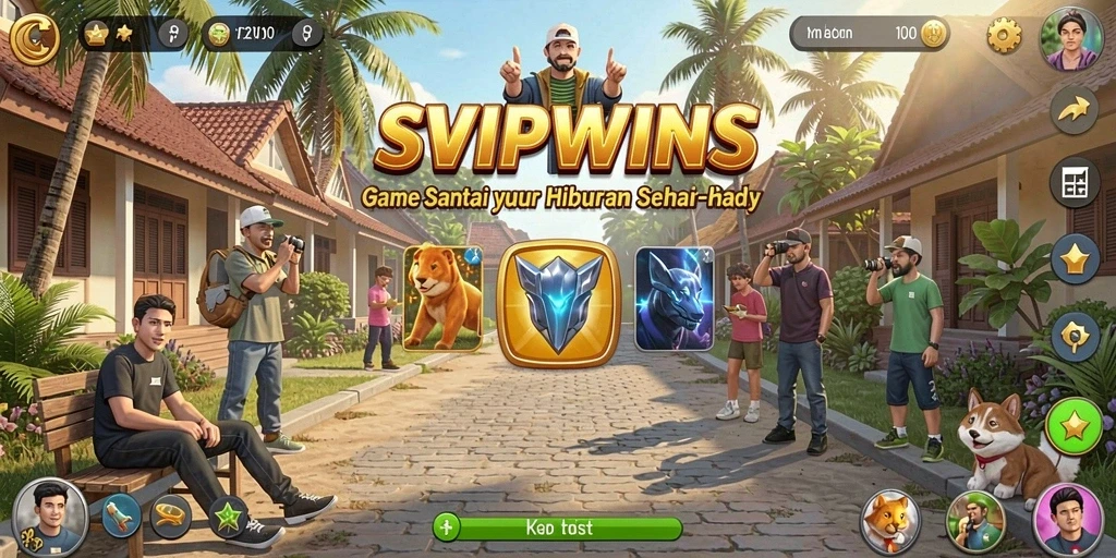 Tangkapan layar gameplay SVIPWINS yang penuh warna dan menyenangkan.