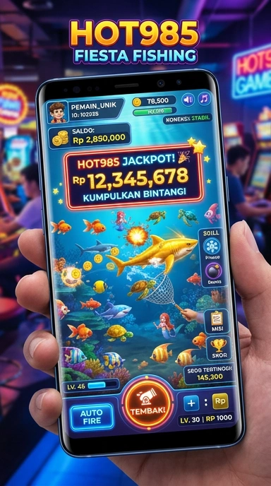 Tampilan utama hot985 dengan menu navigasi yang jelas.